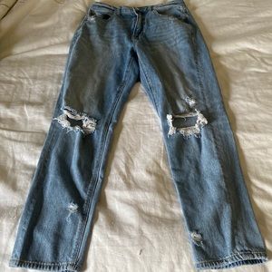 American Eagle Size 2 Distressed Mom Jeans